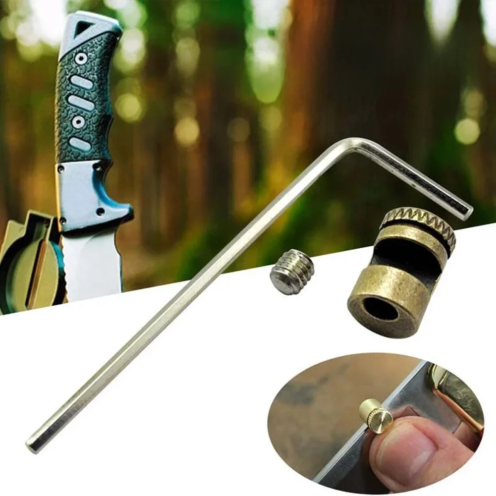 3 pièces/ensemble 110 goujon de pouce bouton de coupe poussoir 416 matériau en acier 110 vis poussoir couteaux pliants poussoir couteaux vis