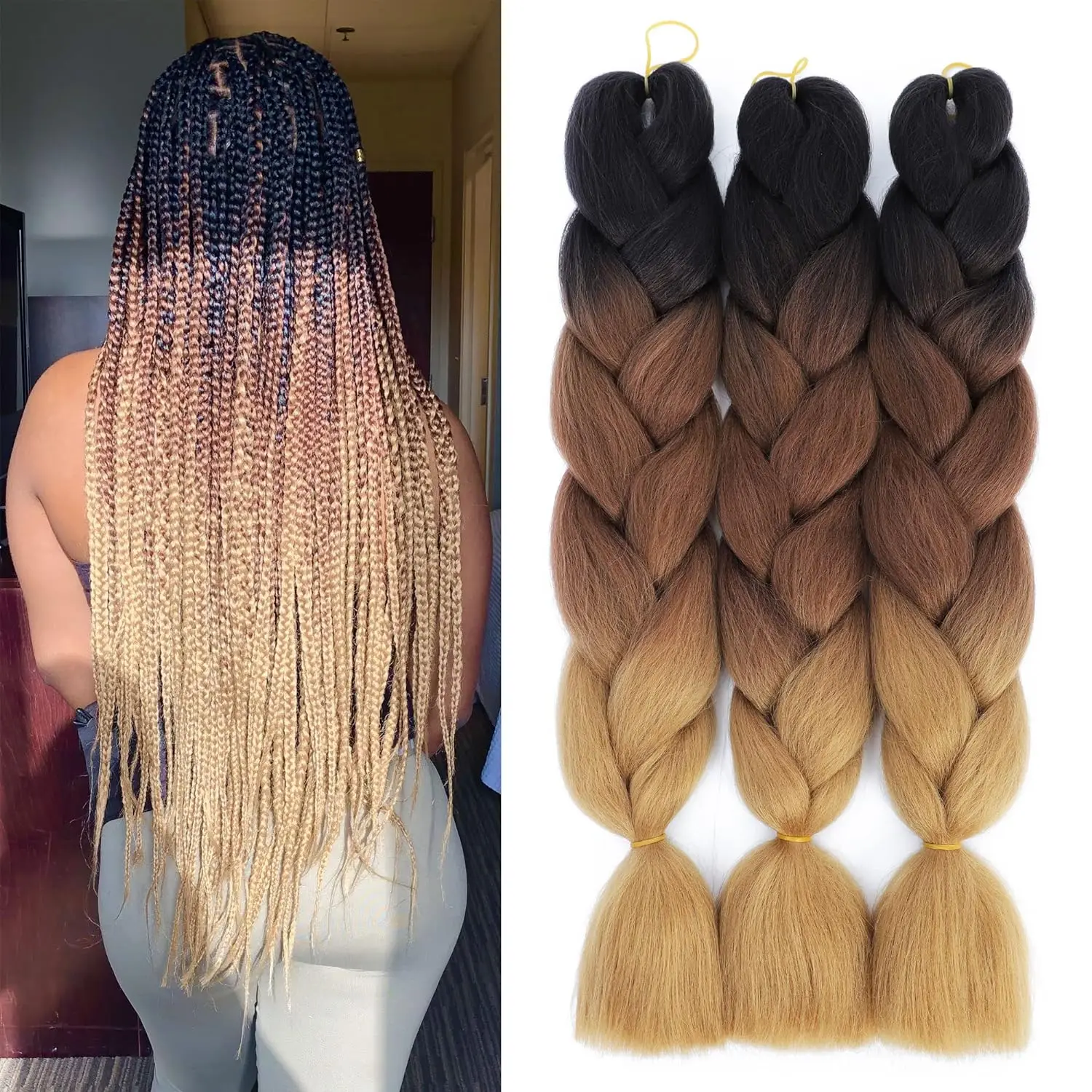 Trecce Jumbo capelli Kanekalon espressione capelli per trecce intrecciare i capelli sintetici estensioni dei capelli arcobaleno colorato Twist estensioni dei capelli