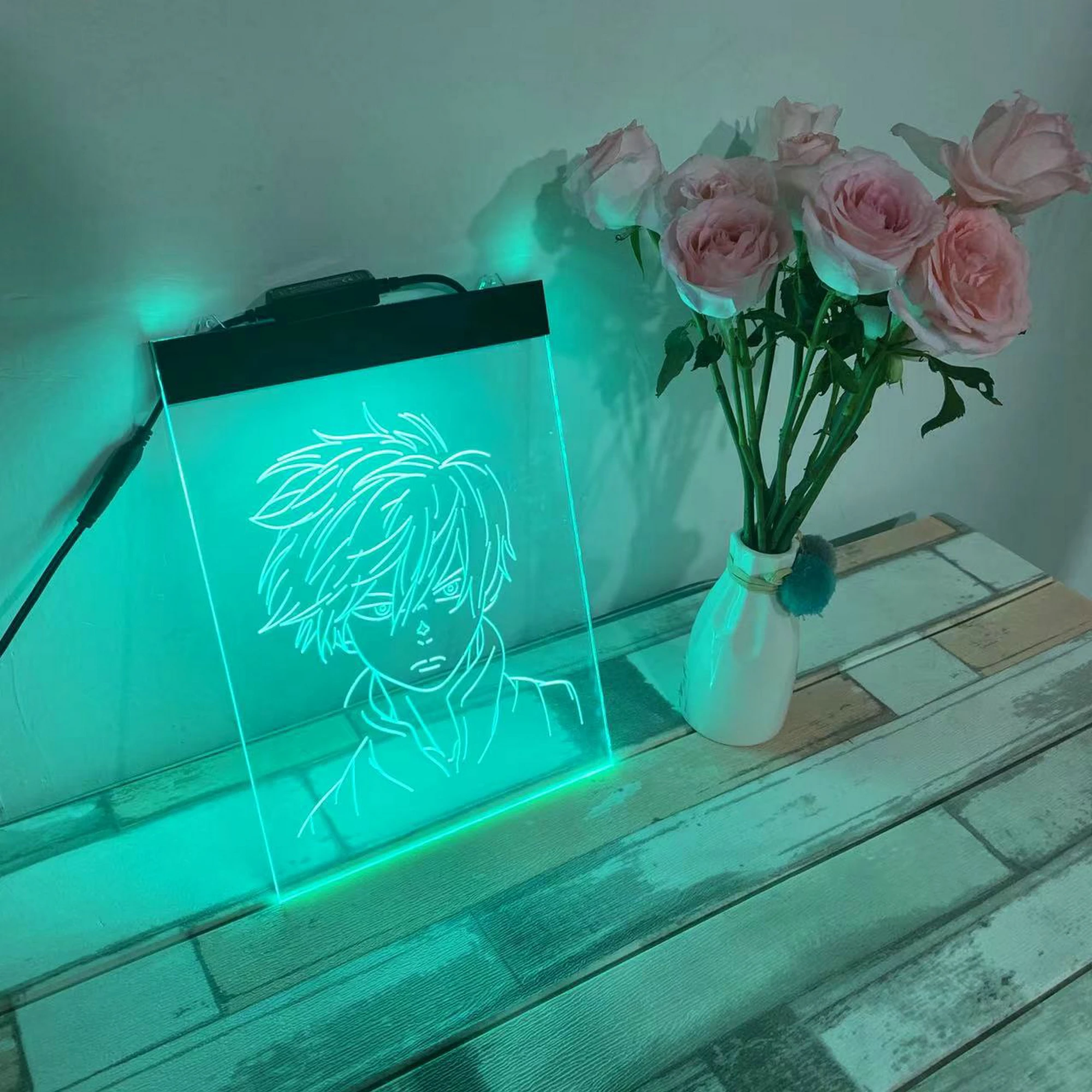 

Custom LED Dual Two Color Neon Light Anime Characters Room Shop Change Colorful Wall Decoration Hokage Gift