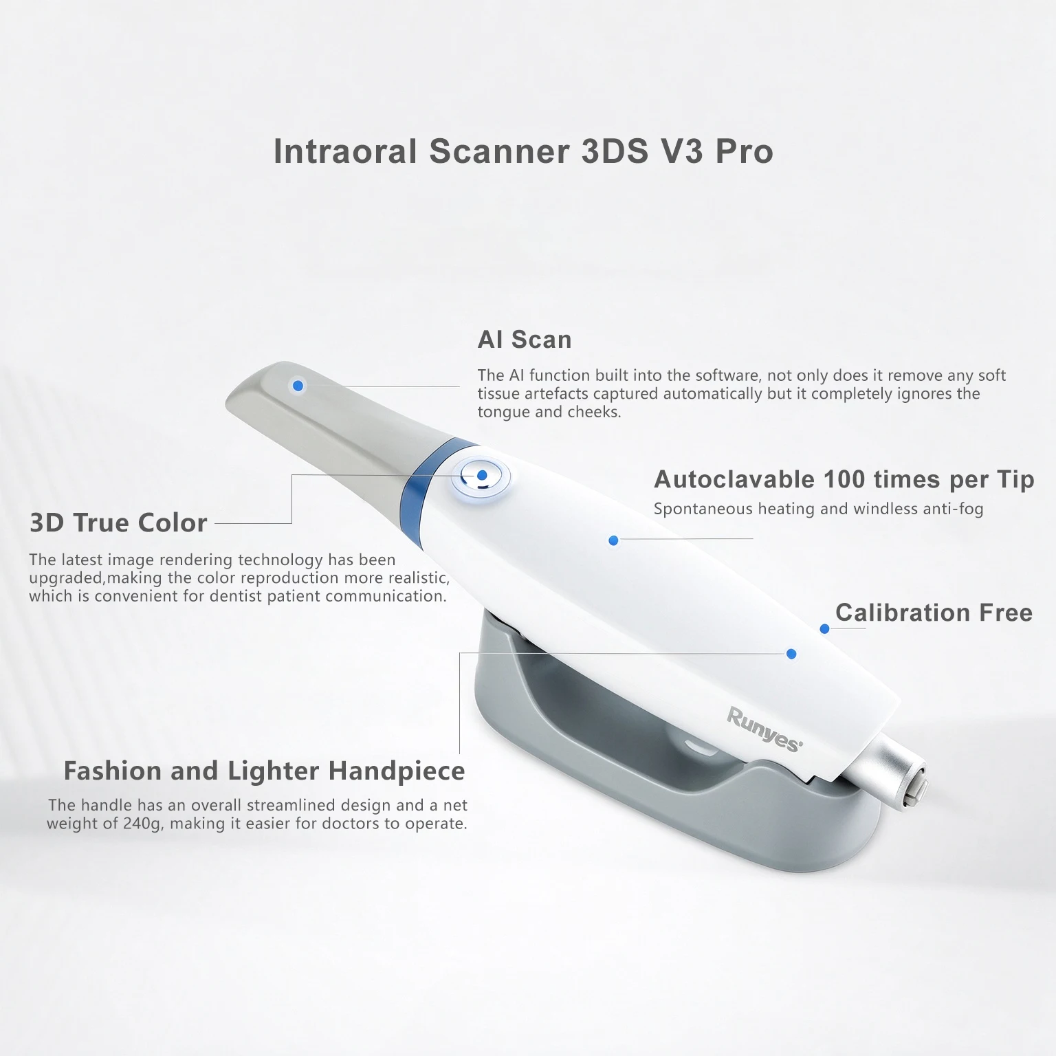 Professional Dental 3D Intraoral Scanner High Precision Fast Digital Impression Machine for Clinic Orthodontics Laboratory