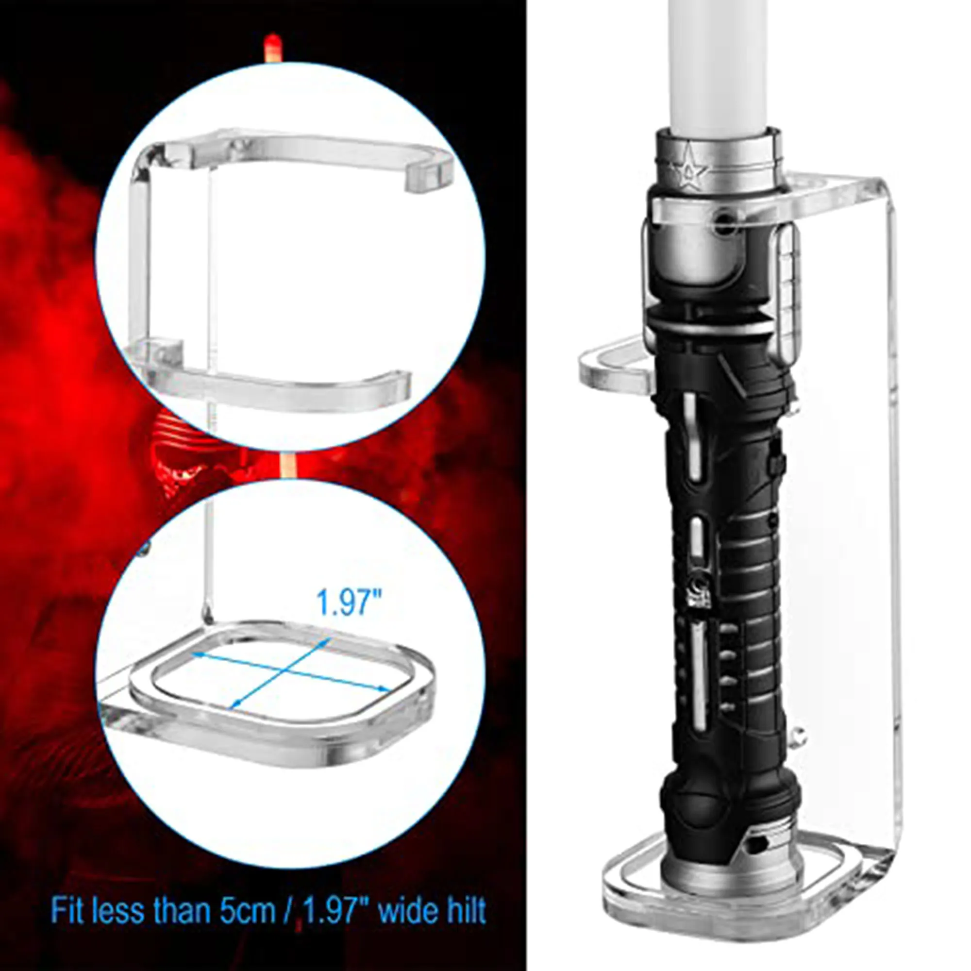 Acrylic Lightsaber Stand Wall Mount, Lightsaber Holder, Rack, Suitable for Swords