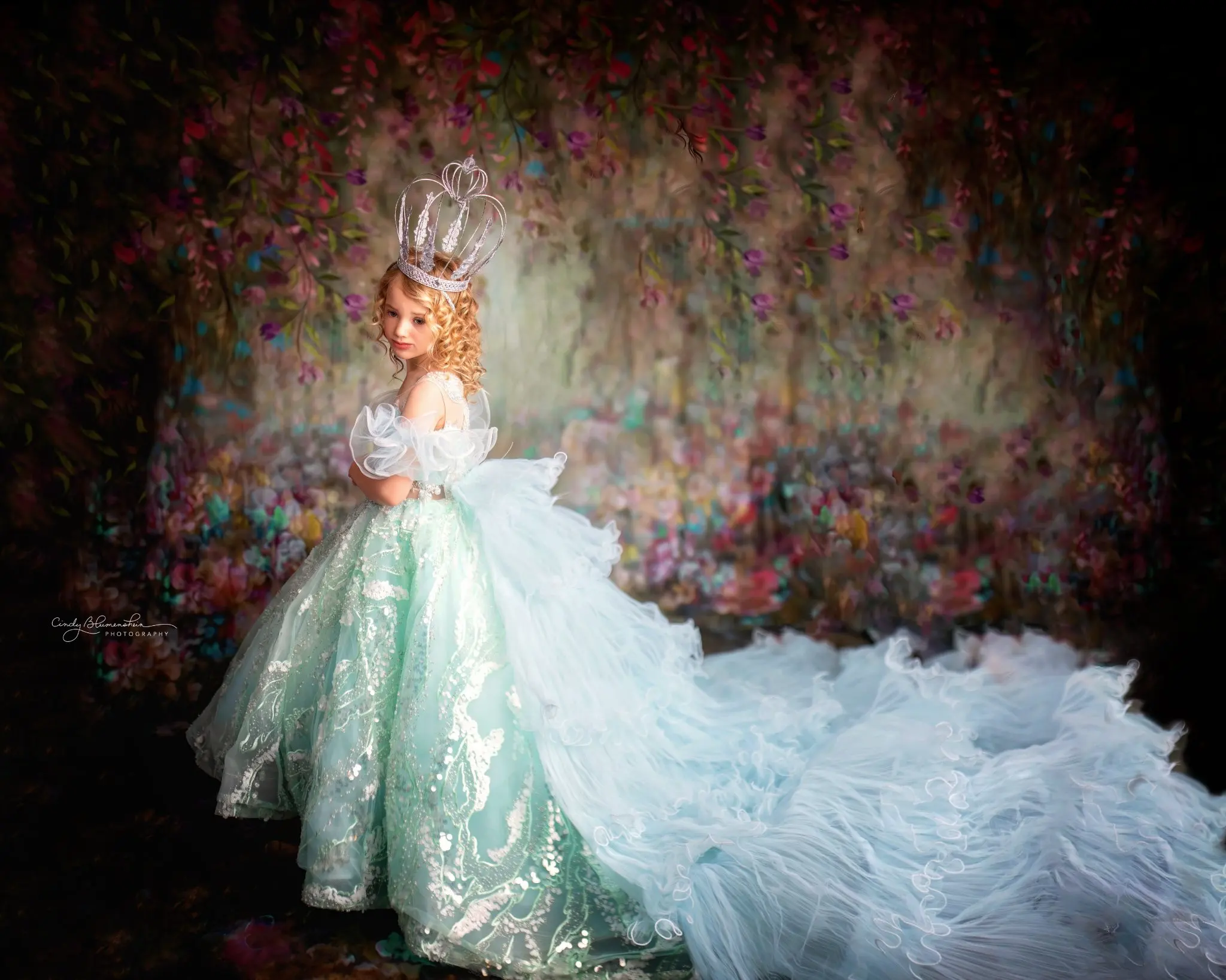 Vestido de princesa verde menta para desfile para sesión de fotos, apliques con cuentas, vestido de cumpleaños para niños, ropa de fiesta, vestido de niña de flores para bodas