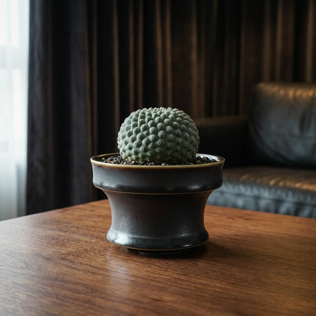 Small Handmade Ceramic Caudex Plant Pot Waisted Shape Planter For Agave Cactus Ebisu Daikoku Succulent Caudex Plants