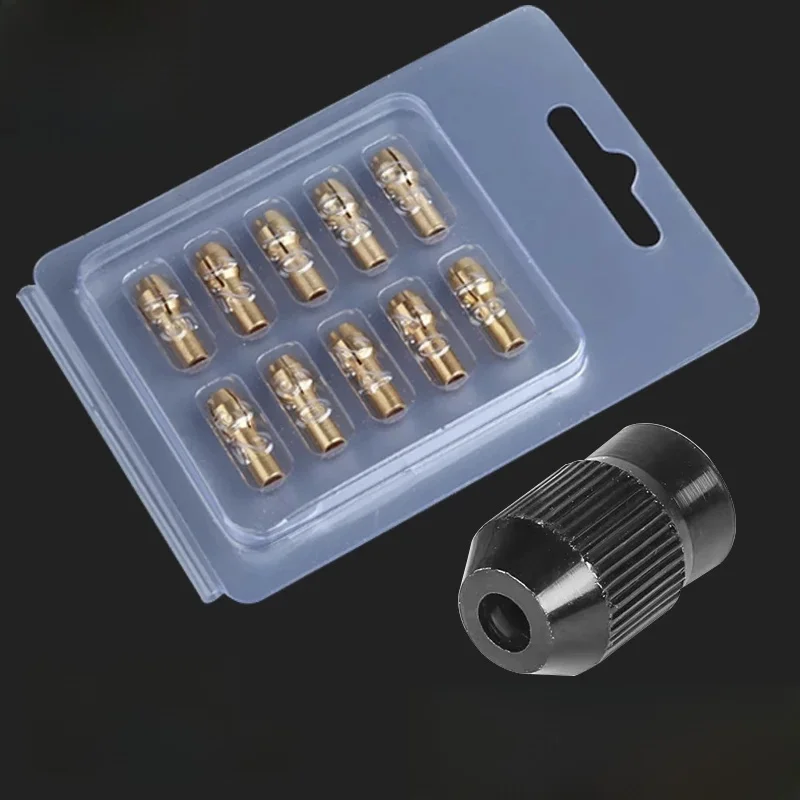 11 sztuk/partia Mini wiertarka mosiądz Collet Chuck dla Dremel narzędzie obrotowe 0.5-3.2mm mosiądz i nakrętka dla Dremel akcesoria zestaw — zdjęcie 2
