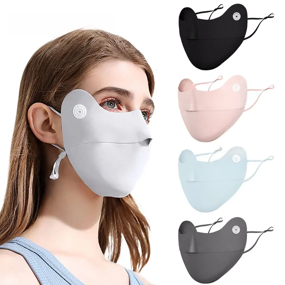 AliExpress NONE LOOGDEEL Anti-UV Sun Protection Cycling Ice Silk Face Mask Unisex Adjustable Breathable Bandana Hunting Running Sport Mask Scarf