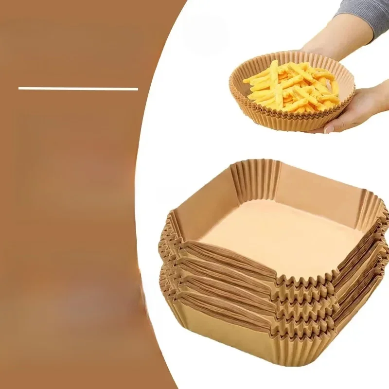 Extra grote verdikte luchtfriteuseaccessoires Airfryer bakpapier Wegwerp papieren voering Antiaanbaklaag Perkamentovenpapier Keuken - afbeelding 2