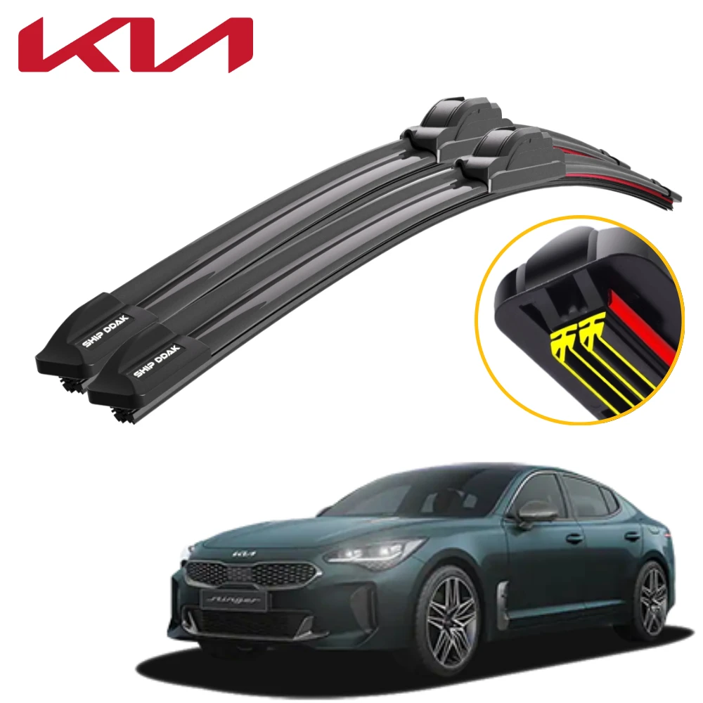 1 + 1 Easy Kia Stinger All Car Triple X2 Wiper Blade Brush