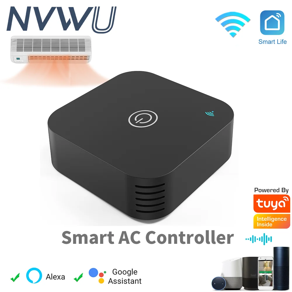 Tuya Smart AC Controller Thremostat Built-in Temperature Humidity Sensor For IR Remote AC Work with Alexa Google