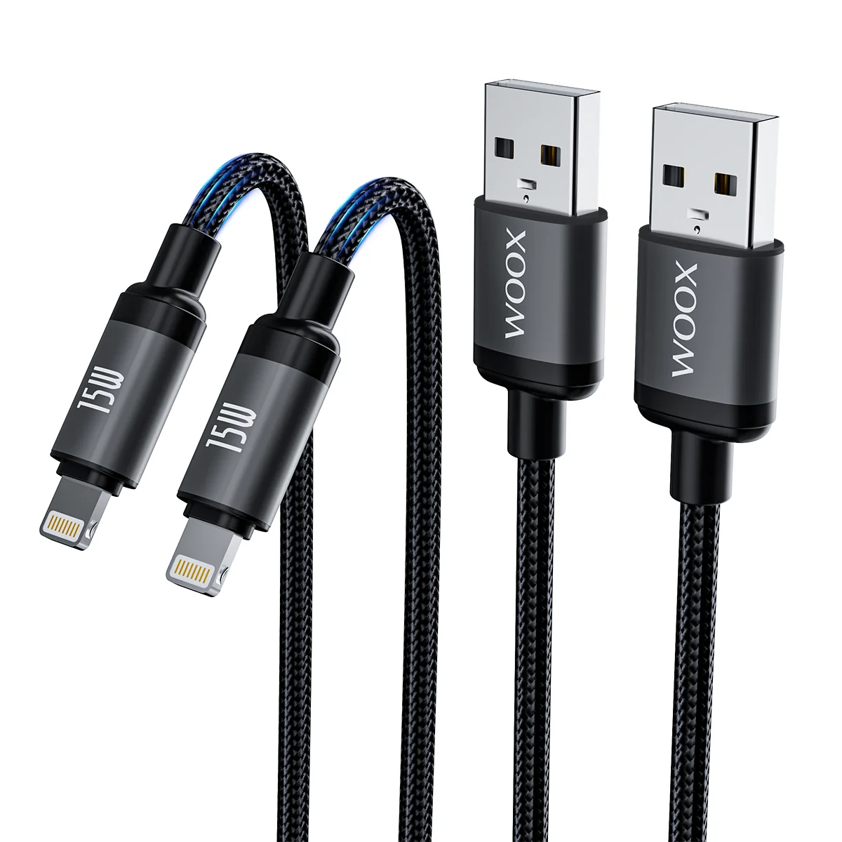 Cable USB de 1M Tipo C a USB 2.0, Carga Rápida de 15W/3A, Cable de Datos con Trenzado de Nailon, Compatible con Smartphones 12, 13, 14 Pro Max Plus