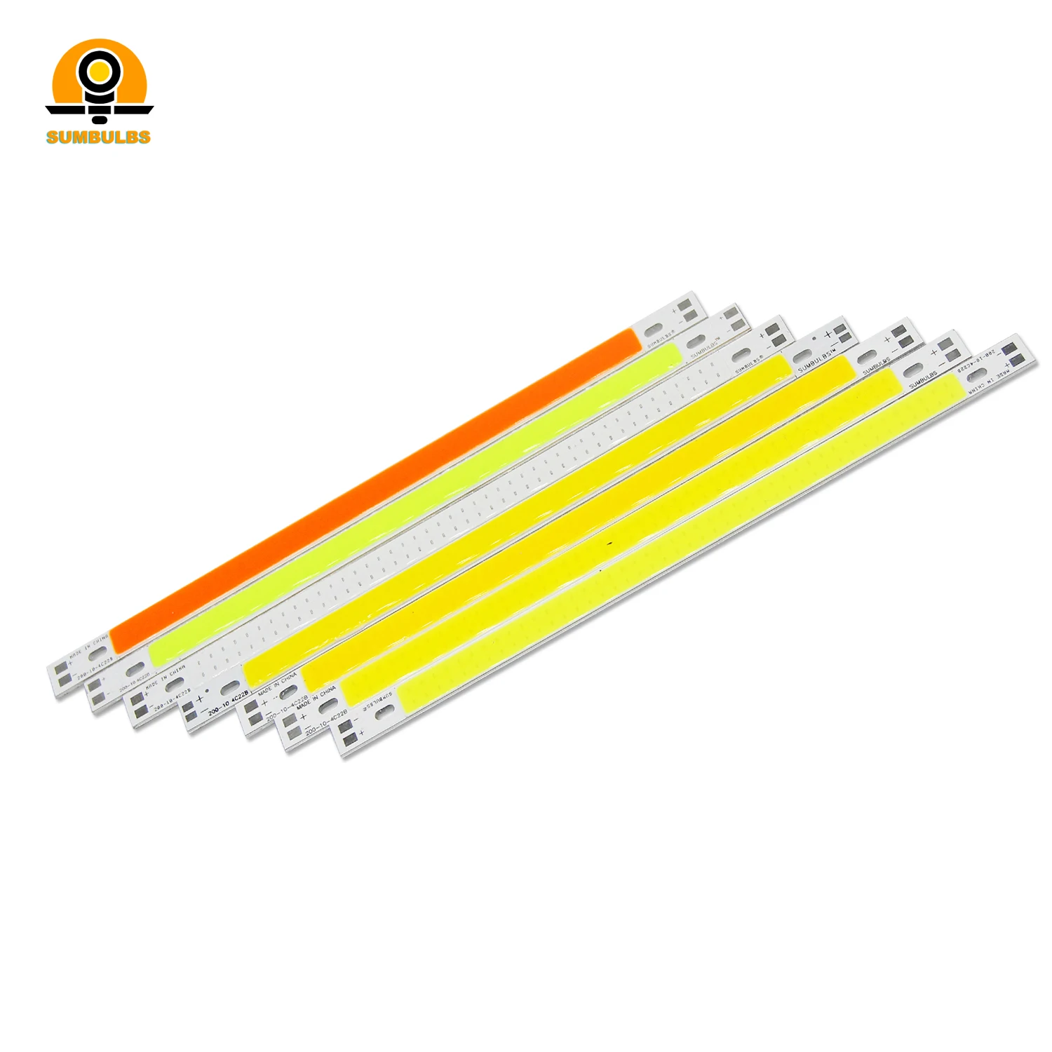 SUMBULBS 200x10mm DC12V COB Bar Light Strip Source 10cm 10W Lamps Blue Green Red Warm Cool White Yellow LED 200mm Bulb