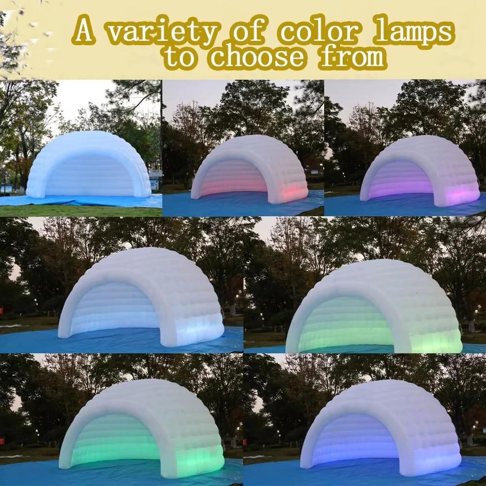 6m /4.5m Large Inflatable Advertising Dome Tent Exhibition Inflatable Disco Light Nightclub Tent House With LED Lights For Party