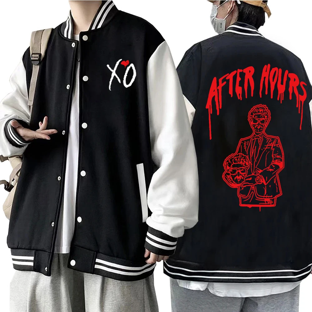 Fashion Rapper The Weeknd After Hours Baseballs Jackets Women Men Sports Baseball Jacket Hoodies