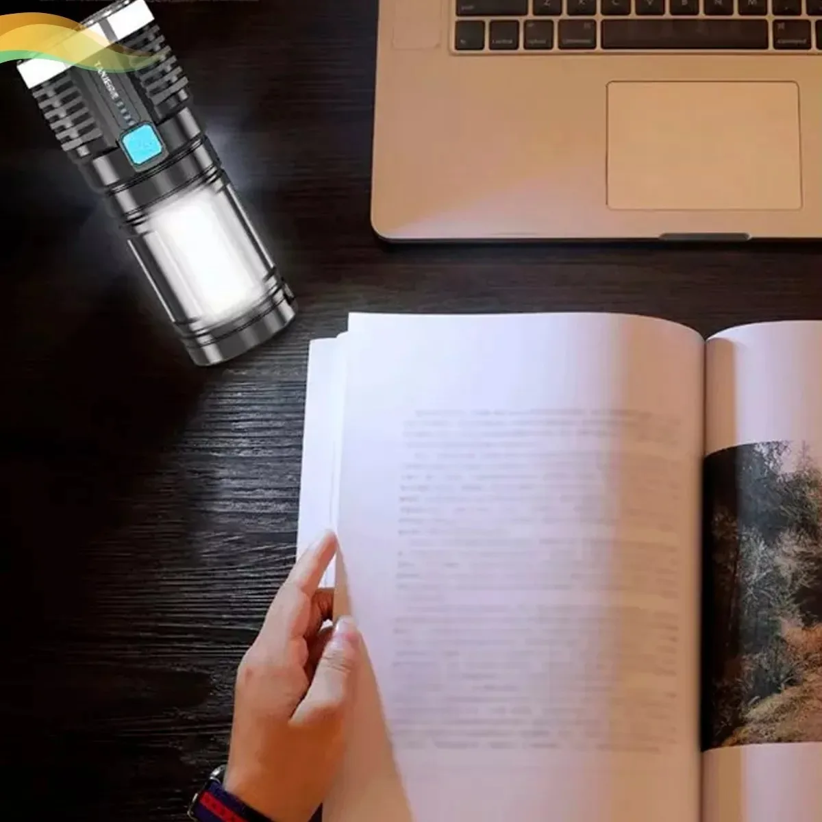 4LED Rechargeable LED Flashlight for Camp Wide Vision Maximum Visibility and Reliability Ideal for Night Activities