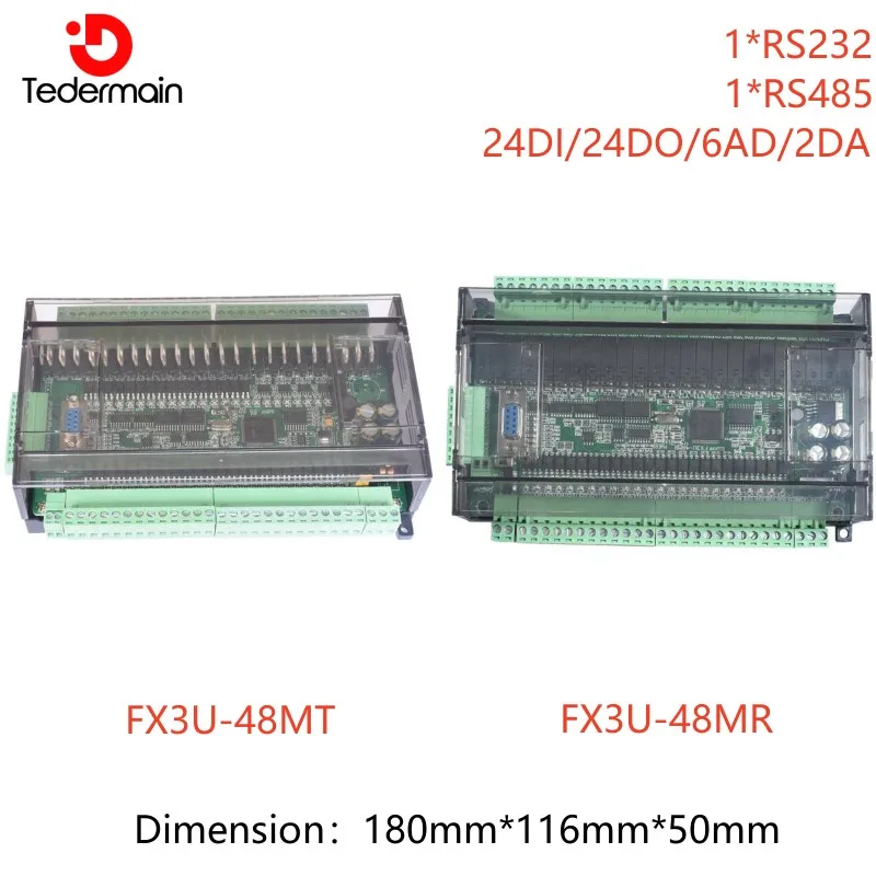 PLC FX3U-14MR FX3U-14MT FX3U-24MR FX3U-24MT FX3U-48MR FX3U-48MT FX3U-30MR FX3U-32MT FX3U-56MR FX3U-56MT Built-in 6AD2DA RS485RTC