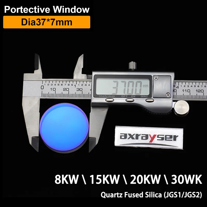 Obiektyw PRECITEC Okna ochronna D37x7 P0595-58601 Obiektywy do wycinarki laserowej światłowodowej / głowica 2,0 30KW Optyczne szkło krzemionkowe