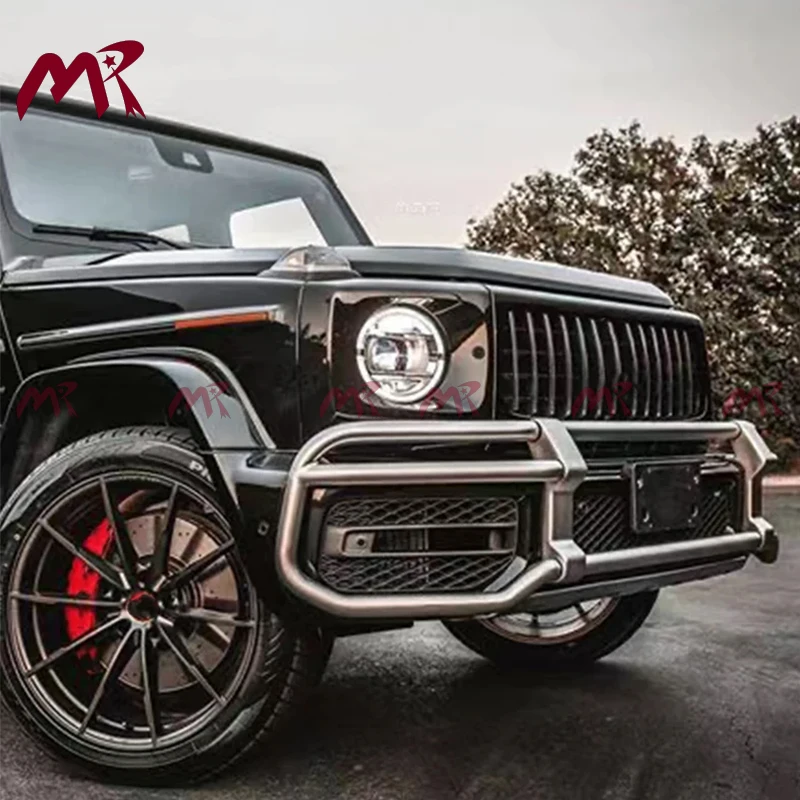 G63 Bull Bar For Mercedes W464 G-Class G63 Front Bumper Protection Guard Stainless Steel G63 Front Guard Bull Bar High Fitment view 2