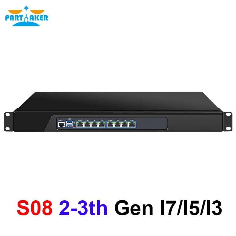 1u Rack mount Intel Core i5 2520m i7 3520m i3 3110m Firewall-Server mit 8 Intel Gigabit Nics Soft Router Pfsense opnsense AES-NI