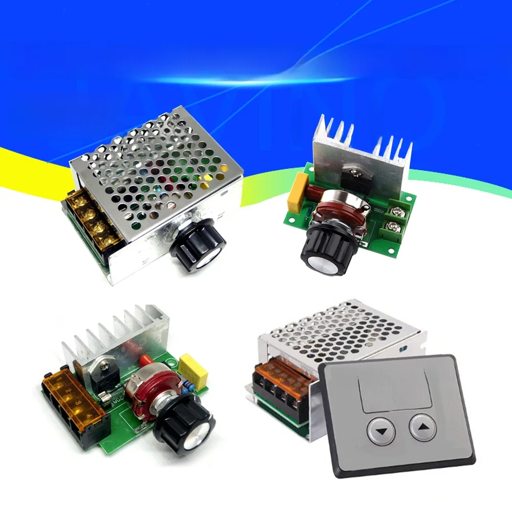 4000W 220V o dużej mocy regulatory napięcia SCR Regulator prędkości elektroniczny Regulator napięcia Regulator obrotów HR — zdjęcie 2