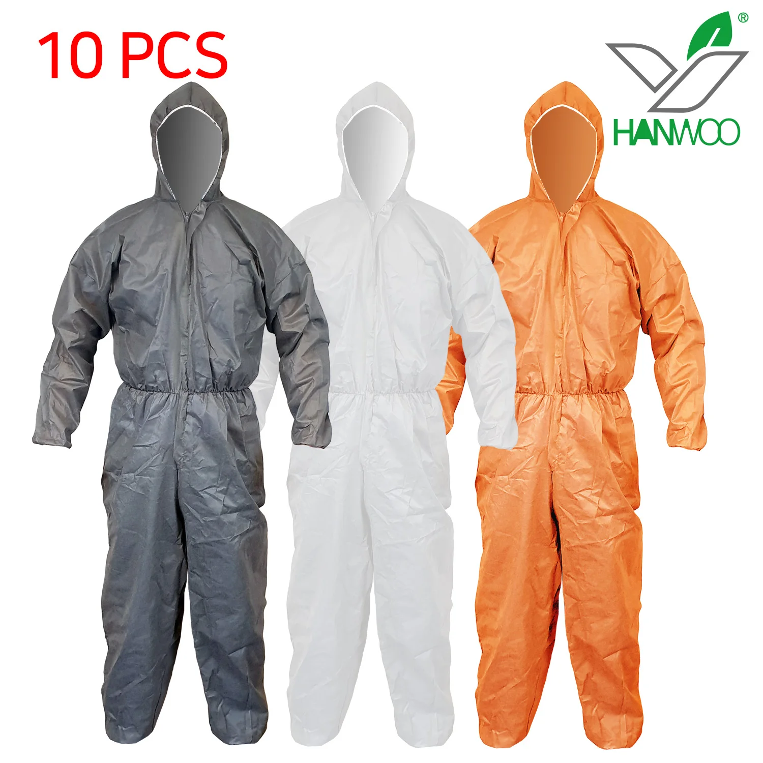 10 pieces of disposable work clothes Hanwoo gloves one piece protective clothing cleaning dog service anti-vibration clothes cleaning clothes anti-woven safety clothing