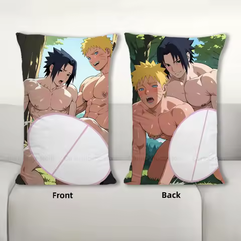 R18+ Dakimakura Anime Muscle NINJA boys Pillow Cover Sofa Cushion Double-side Print Throw Pillow Case 40X60cm