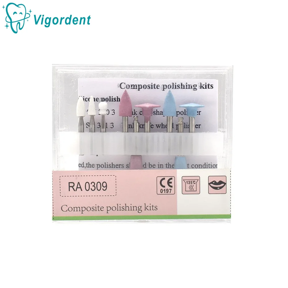 

Vigordent 10Box RA0309 Dental Composite Polishing Kits Dental Resin Sanding Polishing Set for Low Speed Handpiece Contra Angle