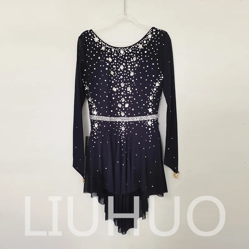 LIUHUO Ice Figure Skating Dress Girls Women Teens Stretchy Spandex Competition Wholesale BD3512