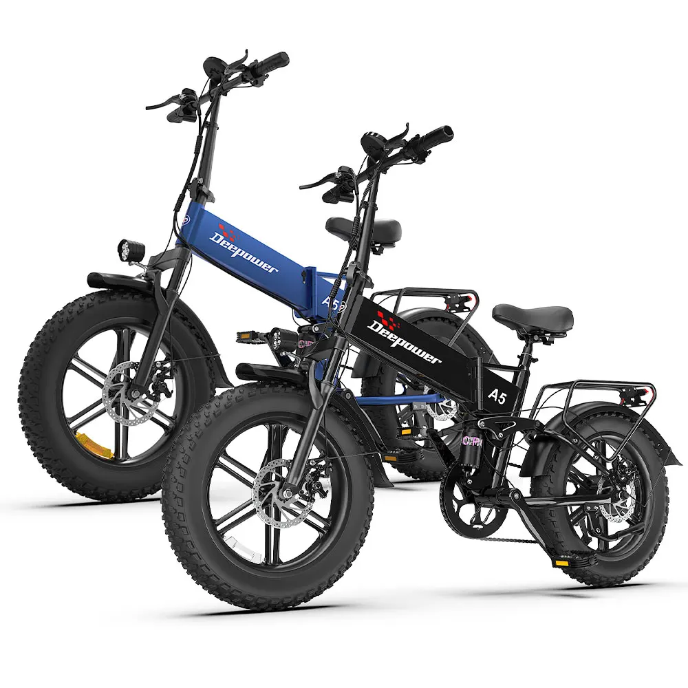 DEEPOWER 250W Elektrische Vouwfiets met 48V 15AH 20' Vetbanden, All-Terrain Urban Commuter Fiets, CE-gecertificeerd voor MTB/Sneeuw