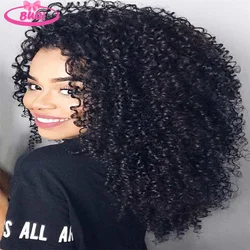 BUQI Long Kinky Curly Clip In Hair Extensions 7PCS Clip in Hair Full Head Jerry Curly Clip Syntetyczne treski dla kobiet