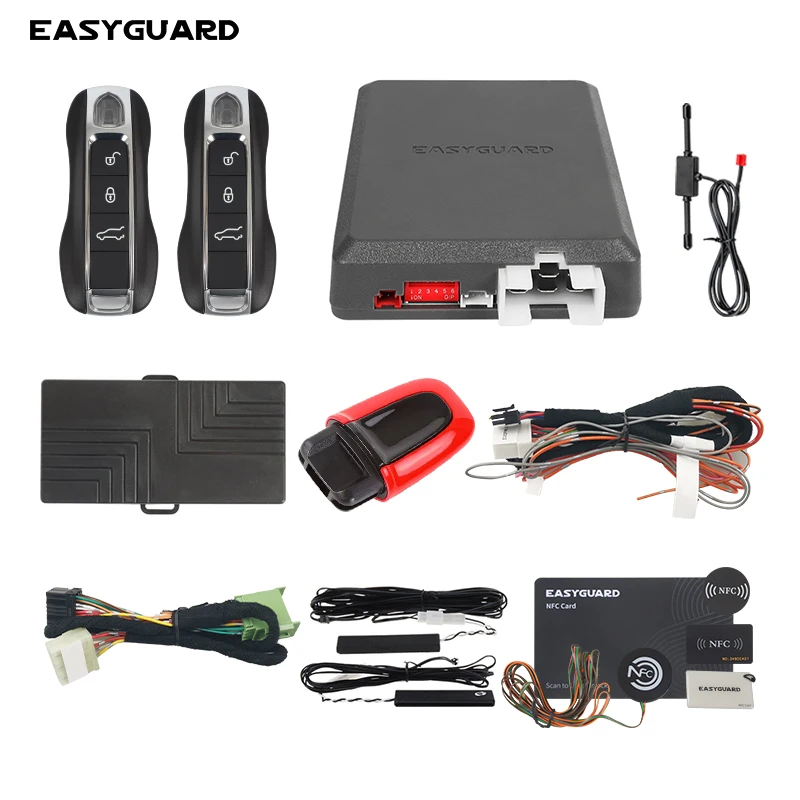 

EASYGUARD Plug & Play CAN BUS PKE kit fit for porsche 11-17 cayenne, 911, 718 with key start, dummy key start remote starter