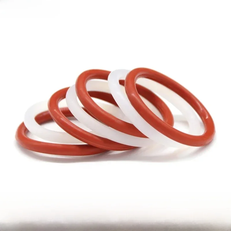 Rouge/blanc 10 pièces VMQ joint d'anneau en Silicone CS 4mm OD 12 ~ 150mm joint torique en Silicone de qualité alimentaire joint torique en caoutchouc assortiment d'outils Hvac