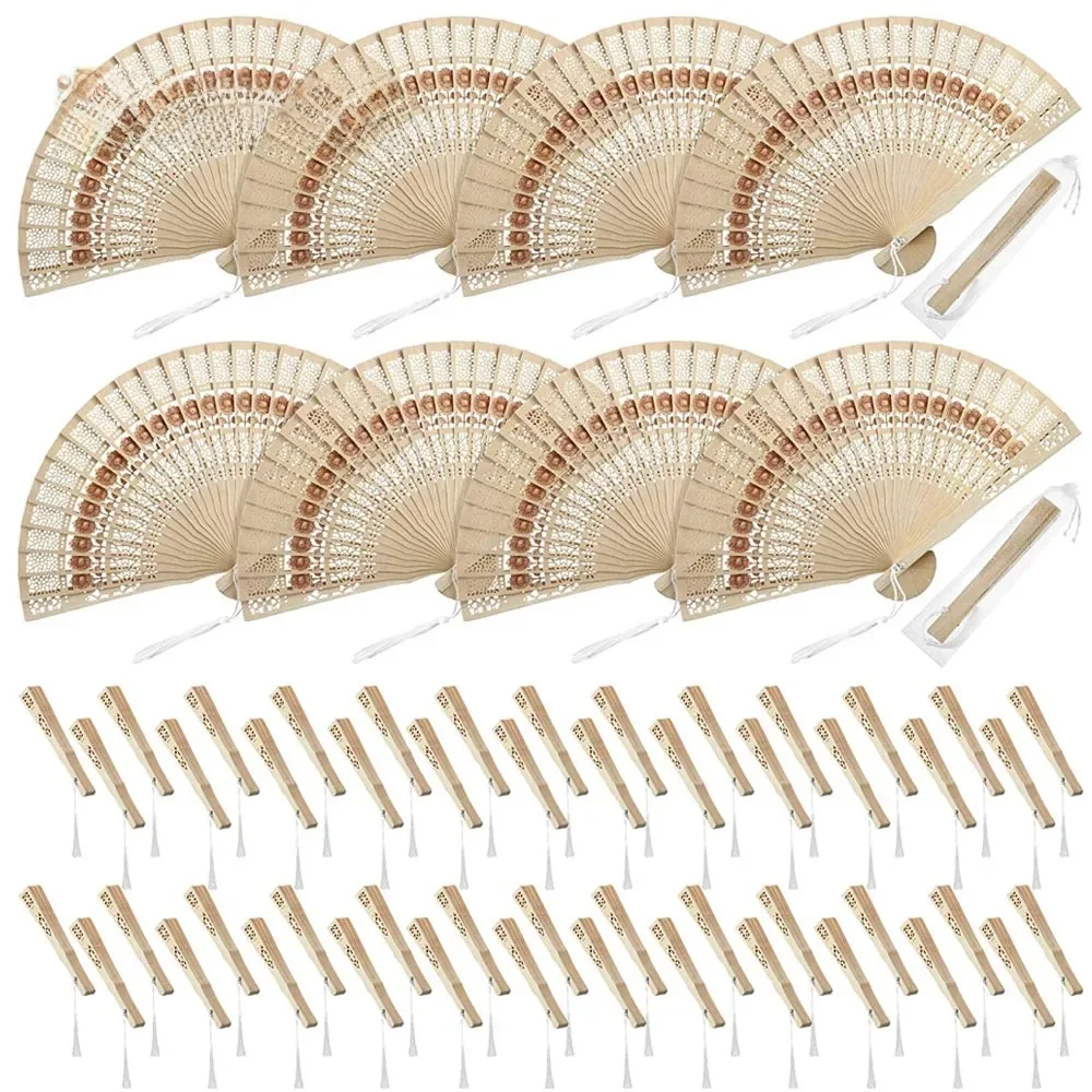 Éventail à Main en Bois pour Mariage, 12/24/48 Pièces, en Vrac, Cadeaux de ixPréChristophe