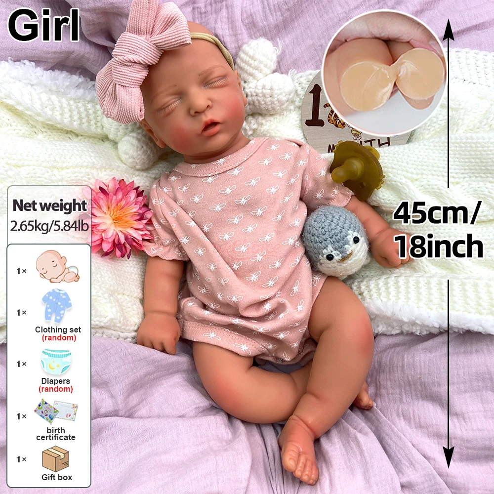 Full Body Soft Silicone Reborn Doll 18