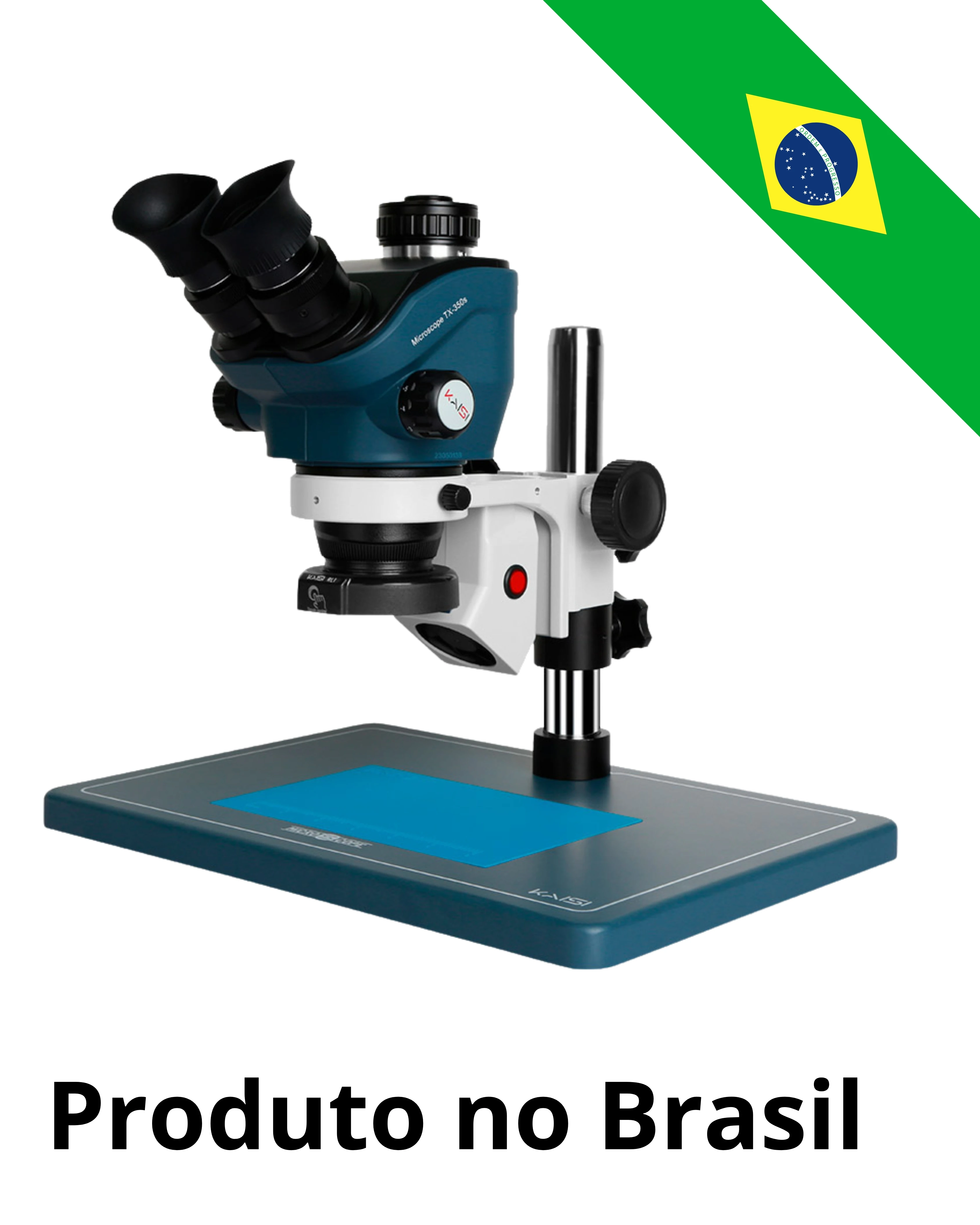 microscópio KAISI Trinocular TX-350s com exaustor e luminária no Brasil