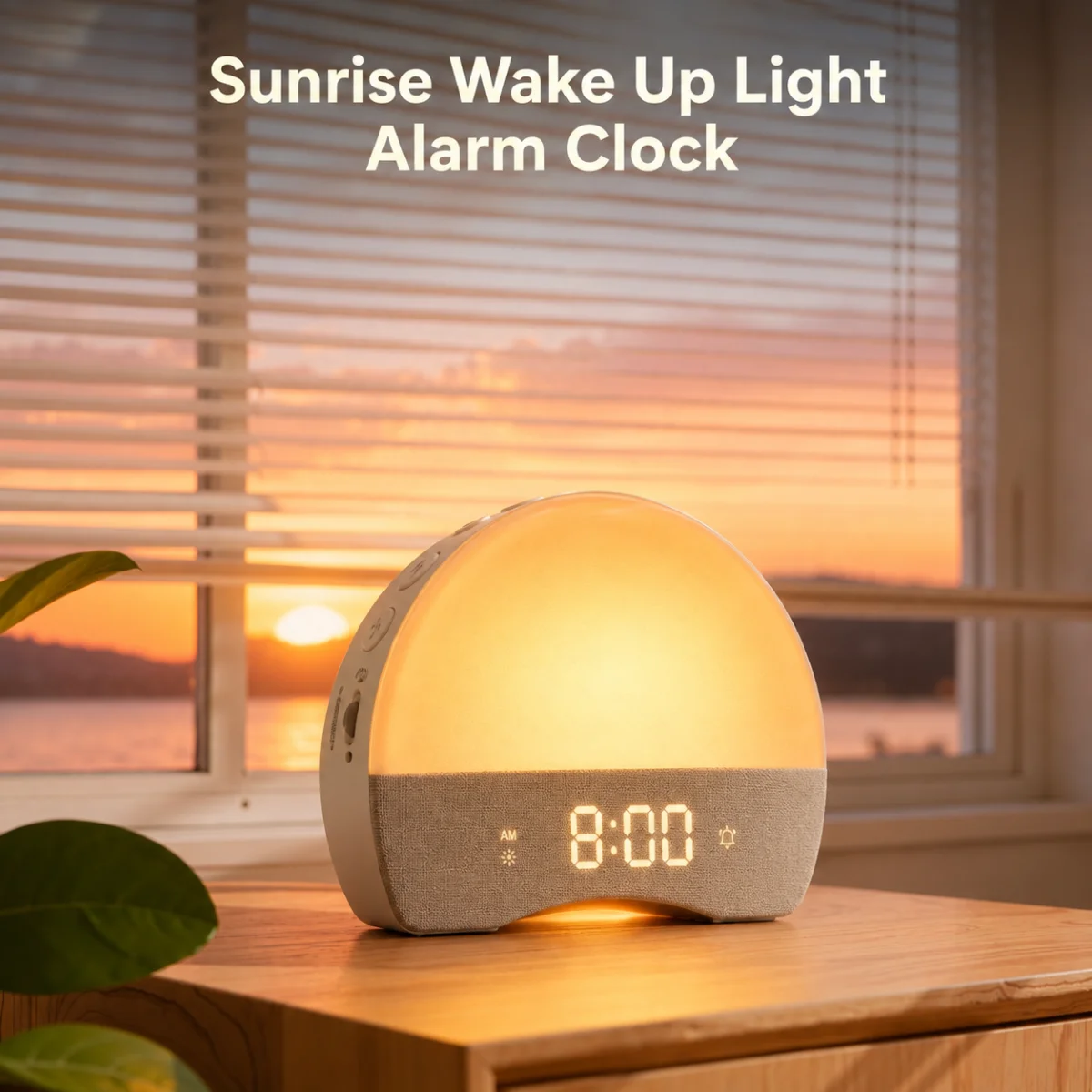 Wake Up Light Sunrise Alarm Clock for Bedroom White Noise Sound Machine with 30 Soothing Sounds 16 Night Light for Heavy Sleeper