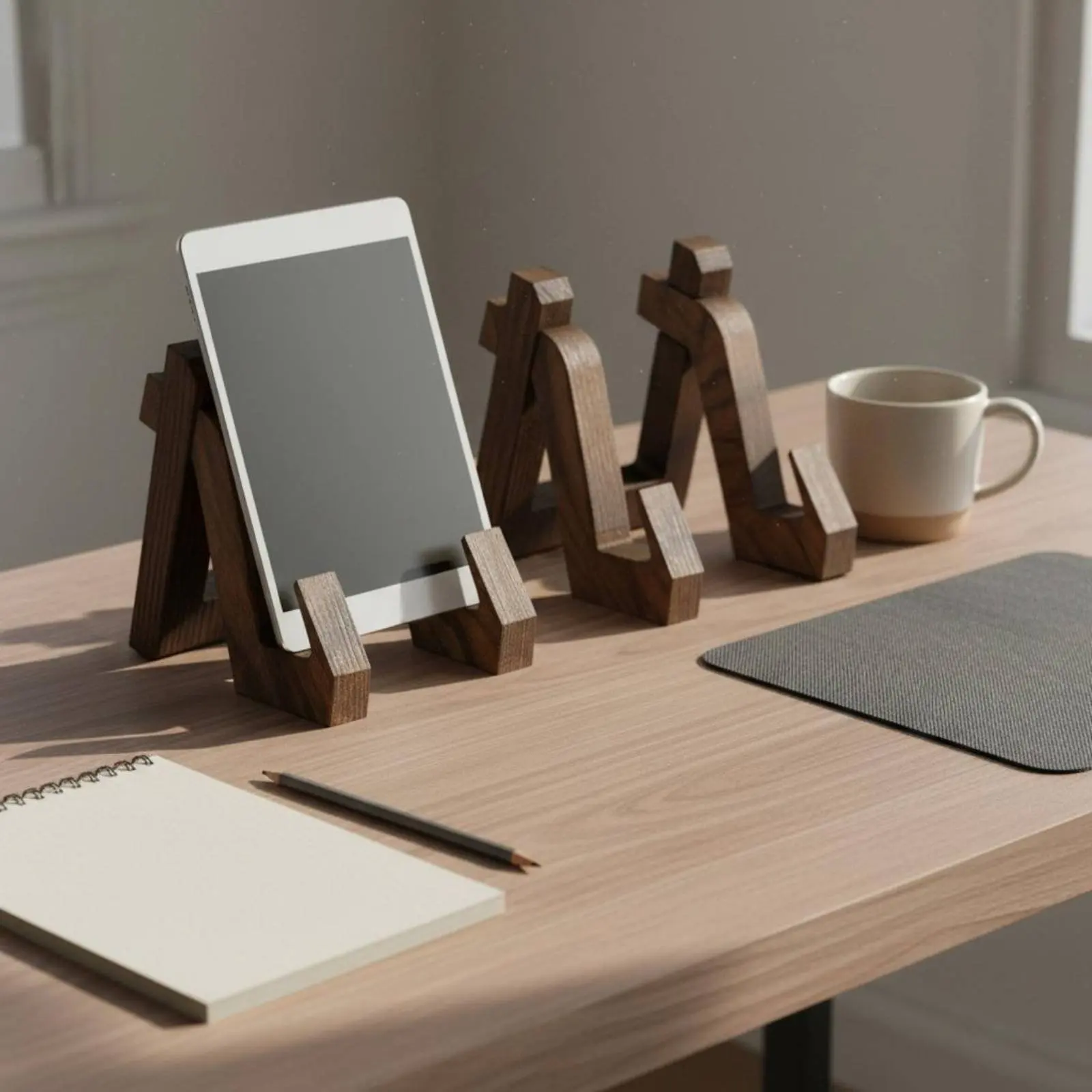 Wooden Book Stand Multipurpose Cookbook Holder Portable Reading Easel for Recipe Menu Tablet Phone Home Kitchen Supplies