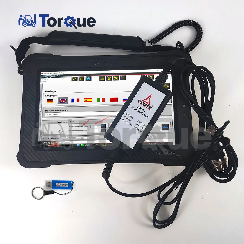 Xplore tablet+For Deutz Decom Auto Detector Serdia 2010 for Truck Controllers EMR 2/3/4 Diagnostic & Programming Tool