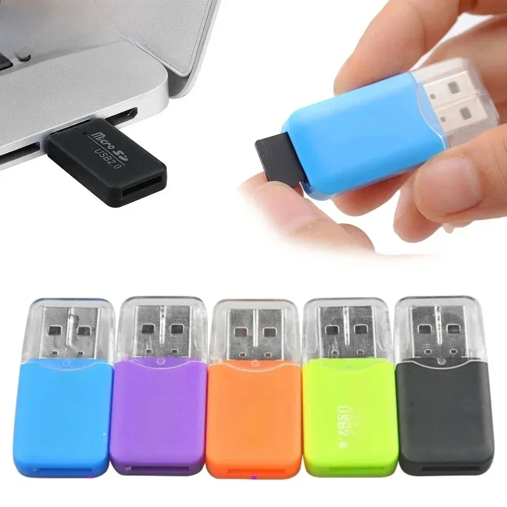 NNBILI Czytnik kart USB micro-SD/TF USB 2.0 Mini Czytnik kart pamięci do telefonów komórkowych Szybki adapter USB do laptopa — zdjęcie 2