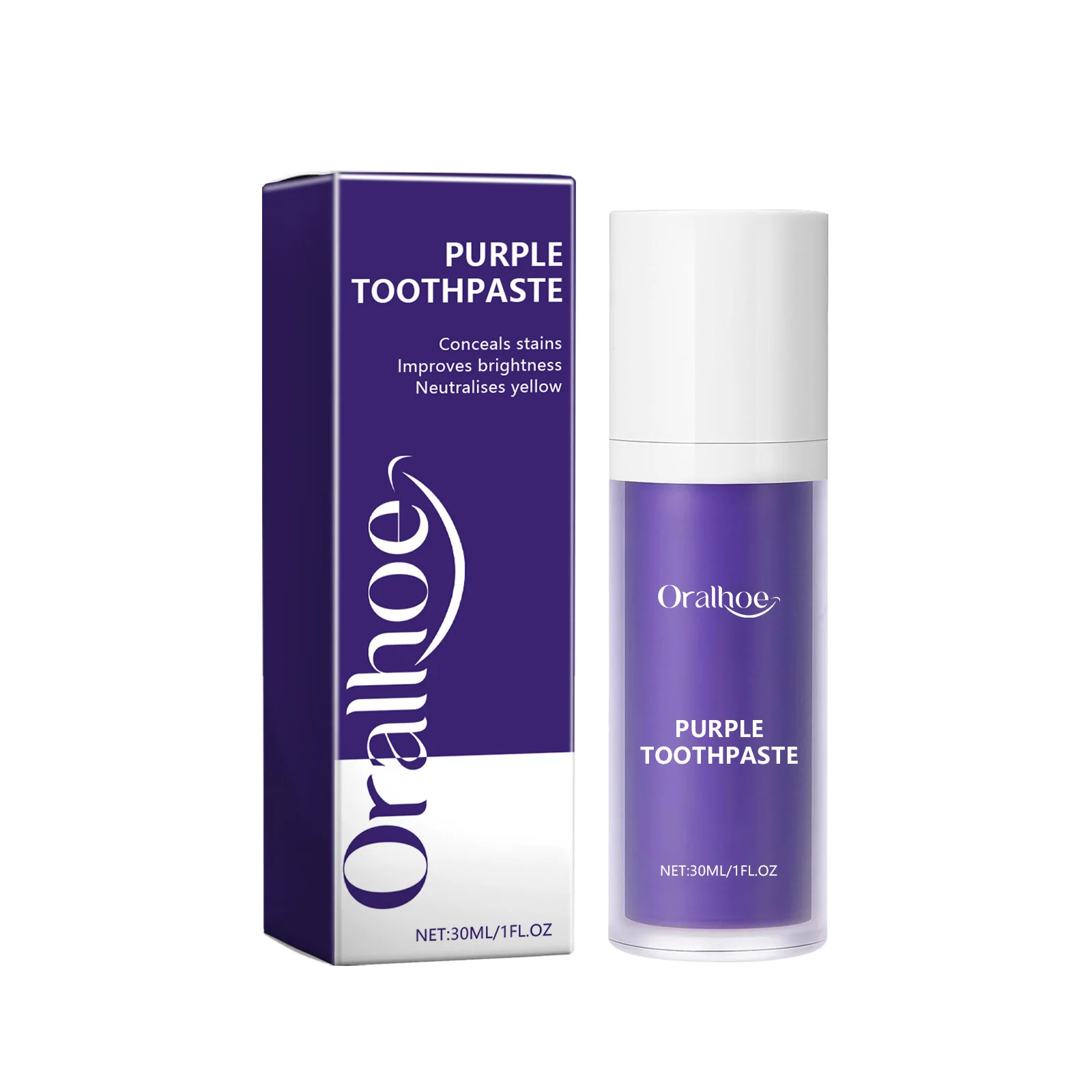 Oralhoe 30ml Whitening Tanden Paars Tandpasta Reinigen Vlek Frisse Adem Geur Tanden Tandsteen Mondhygiëne Schone Tandpasta