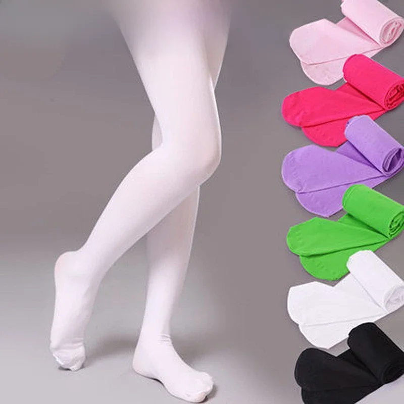 Meninas ballet dança meia-calça crianças uma seção fina moda veludo collants bebê sólido preto