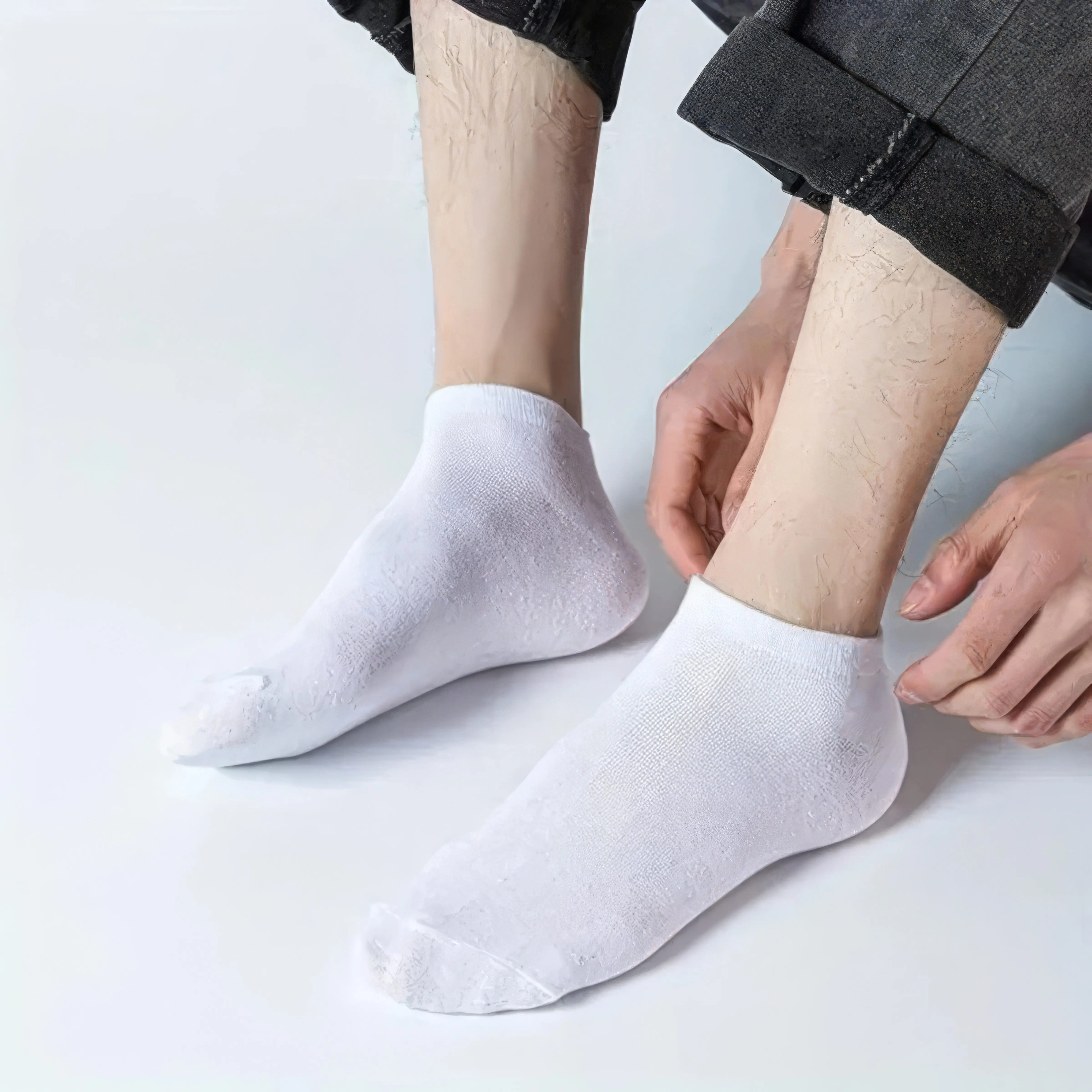 30 زوجًا من الجوارب باللون الأسود والأبيض والرمادي، مع طراز بسيط بلون نقي، مناسب للارتداء اليومي غير الرسمي