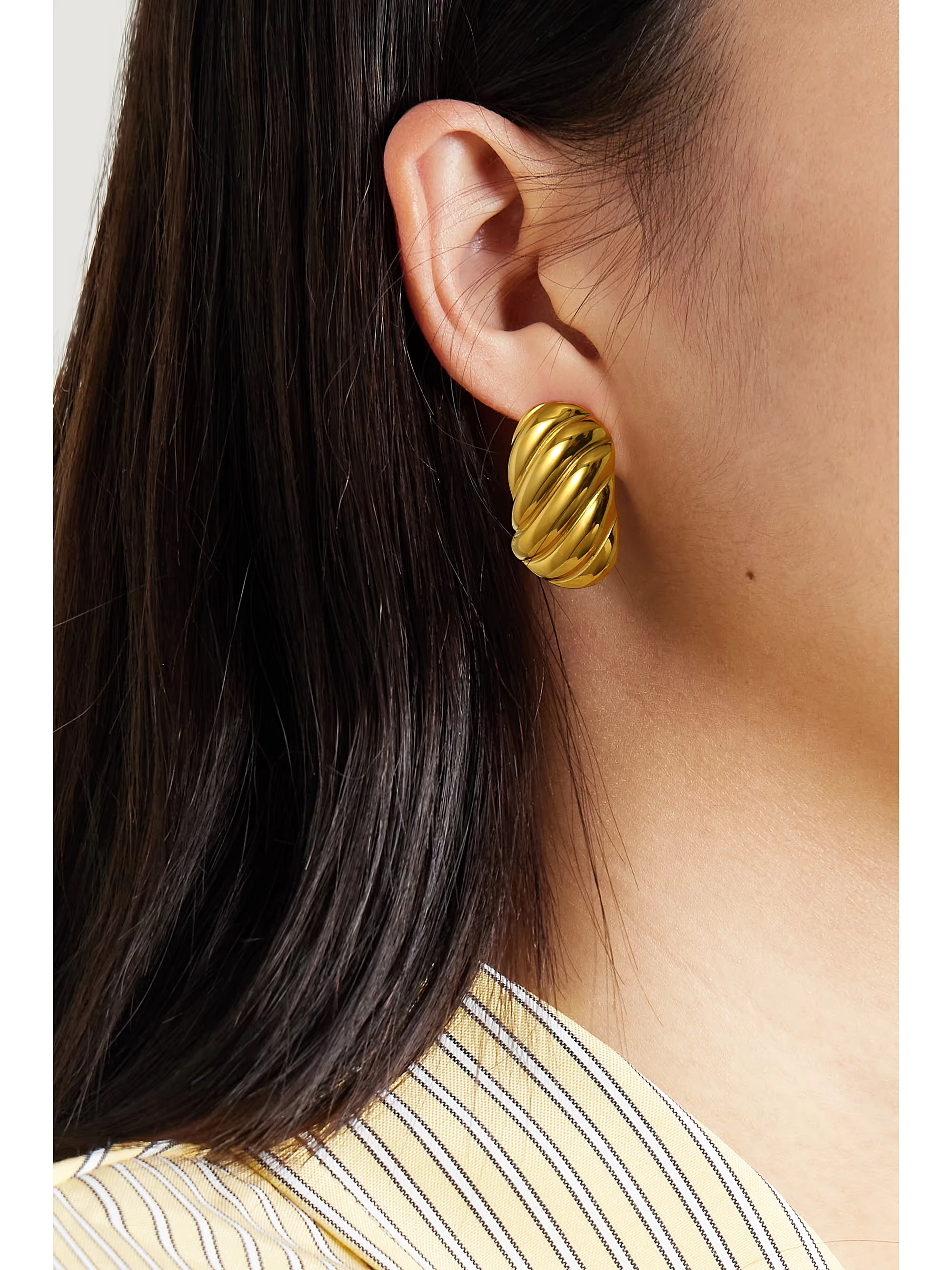 

Joya Love Stainless Steel Geometric Texture Stud Earring for Women Gold Plated Temperament Fashion Jewelry Accessories Gifts