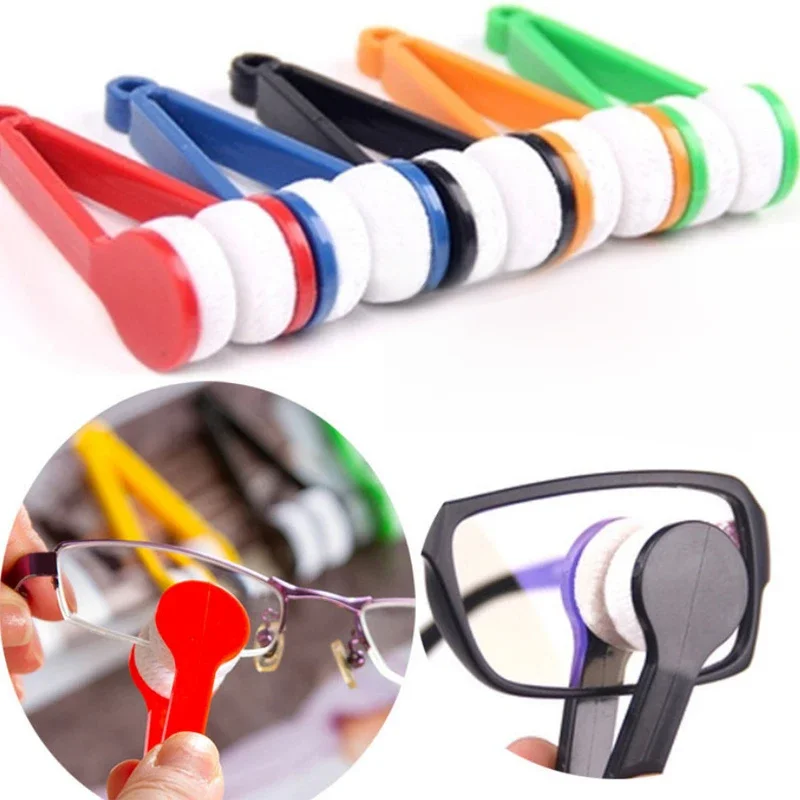 Brosses de nettoyage en microcarence portable, coton, multifonctionnel, lunettes, livres, frotter, lunettes de soleil, lunettes, nettoyant, outil d'essuyage, 5 pièces