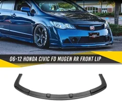 Front Bumper Lip for Honda Civic Fd Mugen 2006-2012 RR style Front Bumper Lip Abs Plastic - Body Kit Extension Wing Auto Car