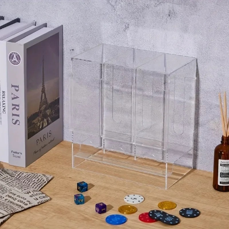 1Pcs 3-Slot Acrylic Transparent Booster Pack Dispenser Box for Distributing 120 Booster Packs Compatible with TCG Trading Cards