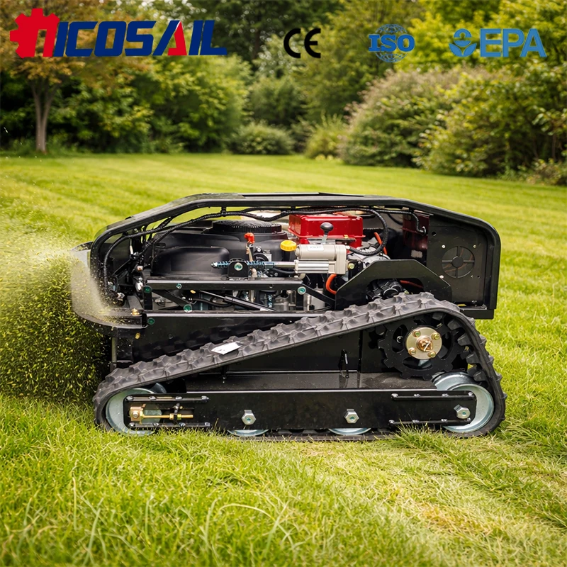 

Euro 5 Certified Lightweight Remote Control Lawn Mower 800mm Cutting Width For European Home Garden with Deposit