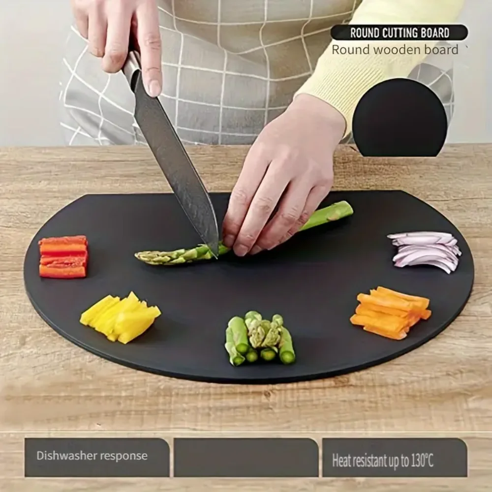 TPU 양면 플렉시블 도마, 미끄럼 방지 고무 반원형 도마 패드, BPA 프리, 칼 없이도 사용 가능, 무독성, 식기 썸네일 6