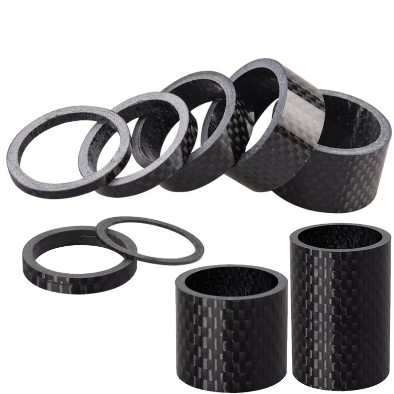 AliExpress Carbon Fiber Bicycle Washer 1/2/3/5/10/15/20/30mm Headset Stem washer Spacer 1-1/8" 28.6mm Front