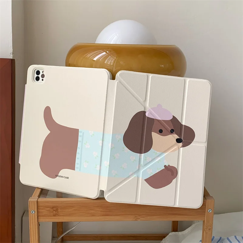 Cute Cartoon Puppy Case For Apple iPad Air 2024 13 inch Pro 11\'\' 12.9 inch Air 5/4 10.9 10th 7/8/9 10.2 10.5 inch Cover Cases