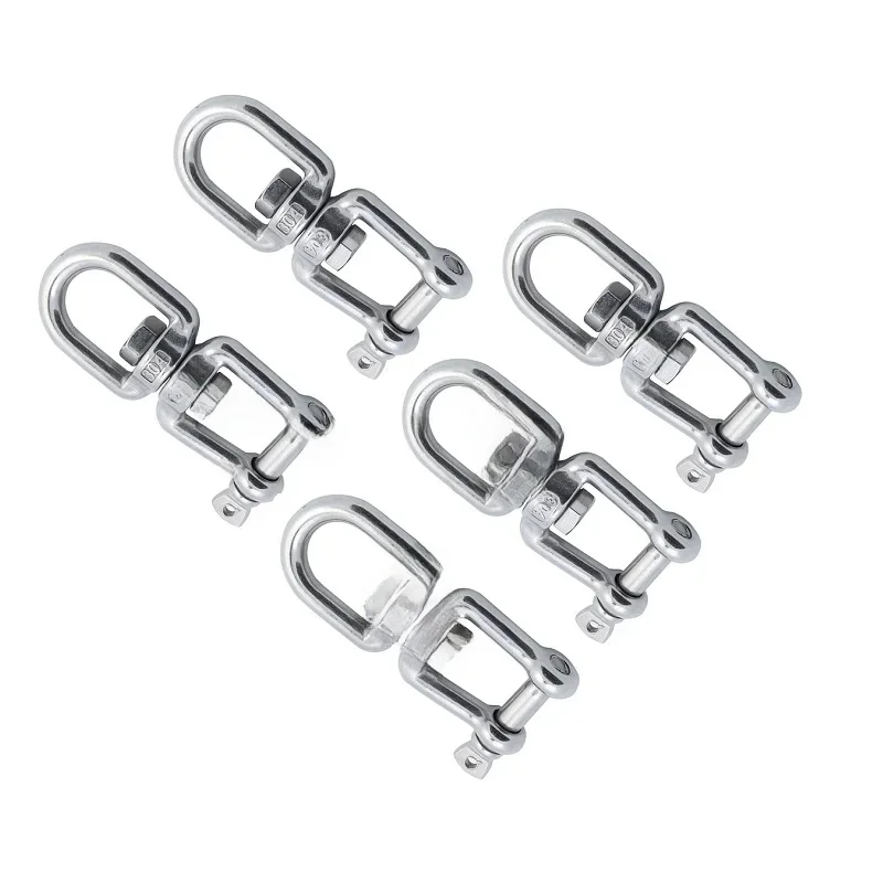 Connecteur pivotant à mâchoire et à œil en acier inoxydable 304, robuste, pour chaîne d'ancrage de bateau marin, plusieurs tailles 4mm-10mm