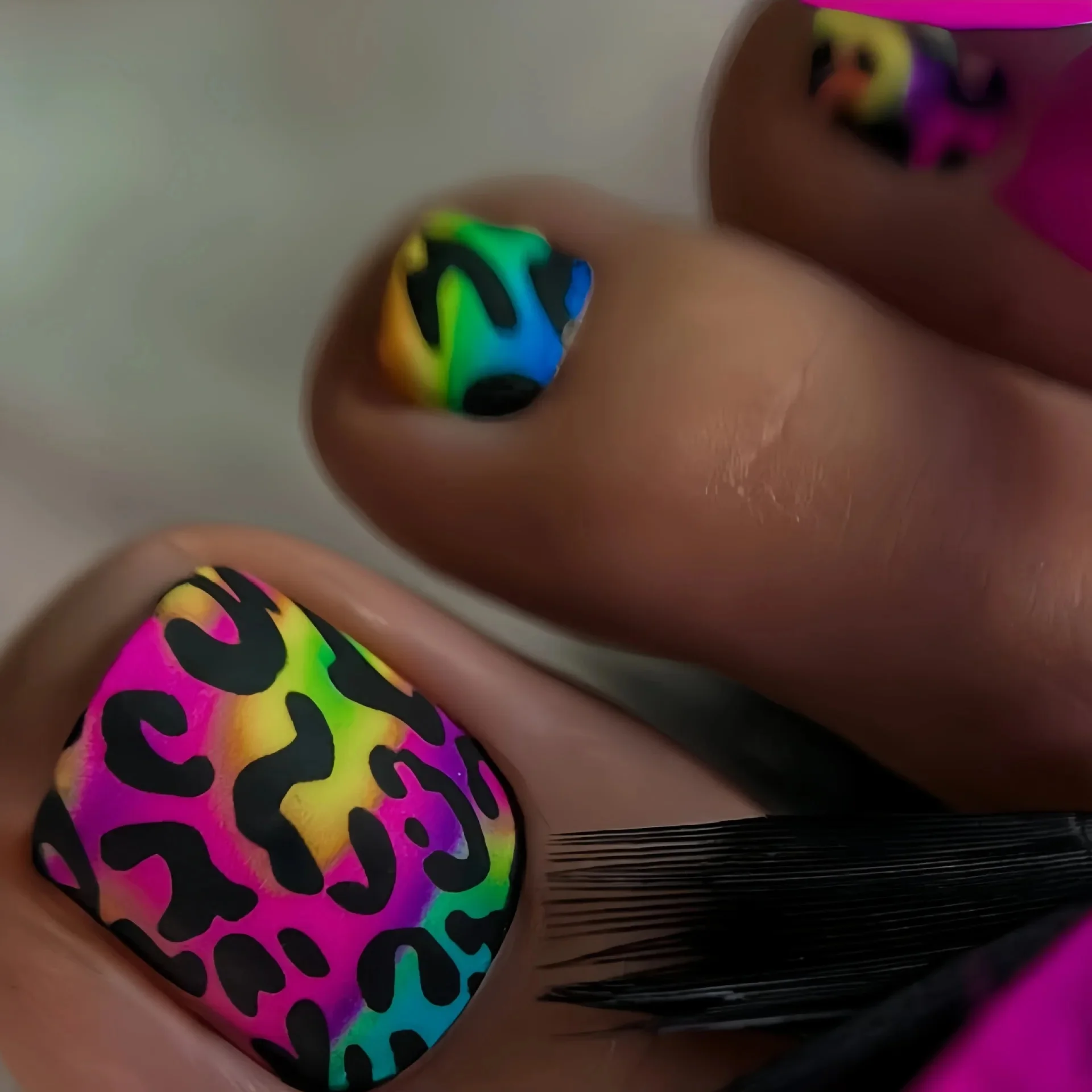 24 piÚces y2k presse sur les ongles doux Cool imprimé léopard été faux ongles femmes portable européen Spice Girl faux ongles des orteils